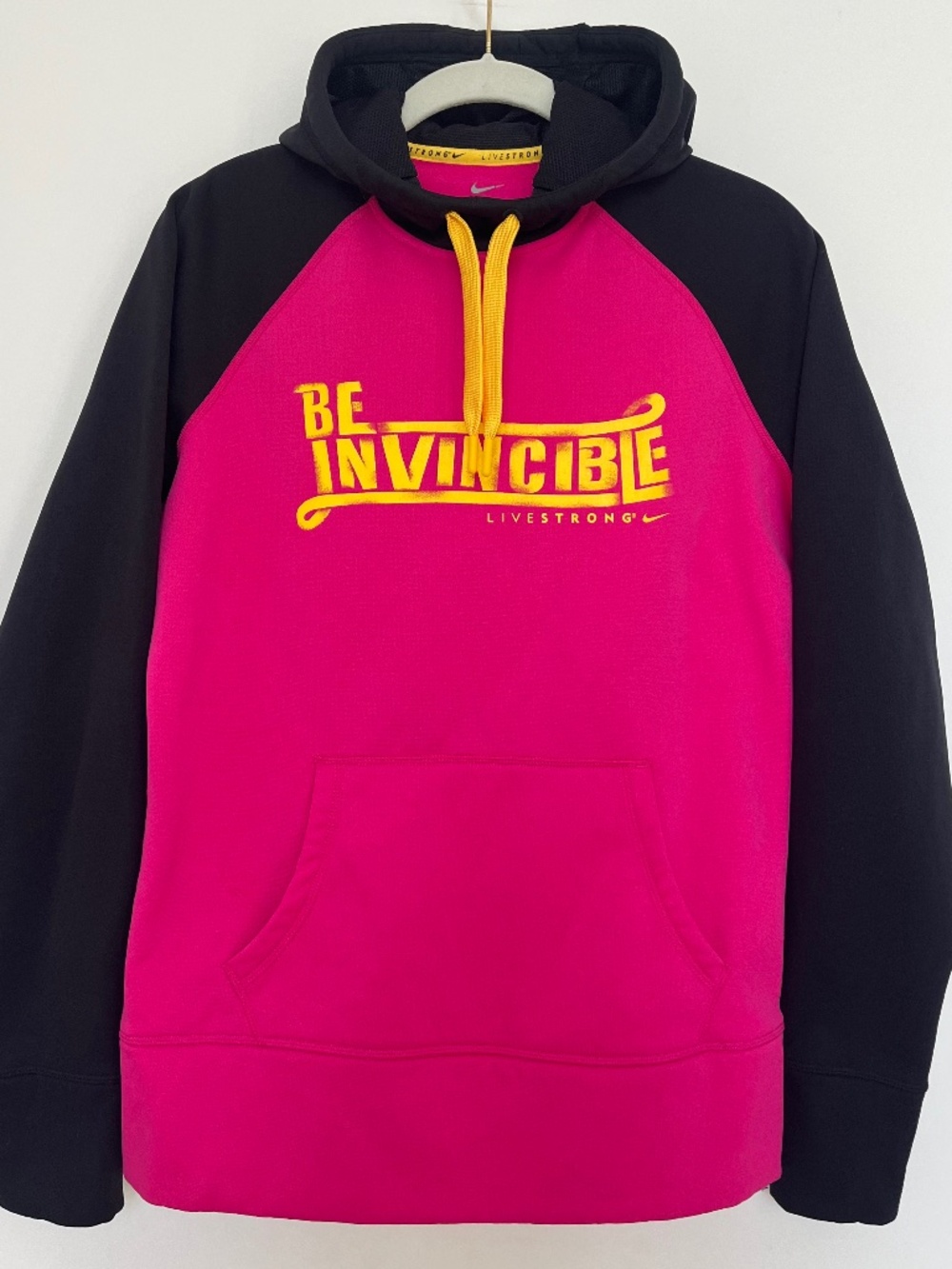 NWOT Nike Livestrong "Be Invincible" Therma-FIT Hoodie, Size M